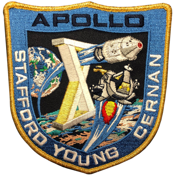 APOLLO 10 X Patches Aufnäher Raumfahrt NASA Stafford Young Cernan USA 1969